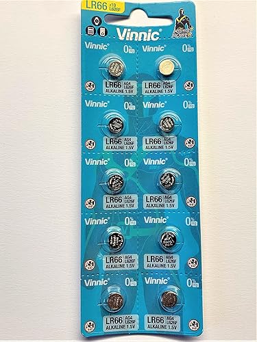 Vinnic L626-C10-Ag4 Alkaline Manganese Button (Pack of 10) Cells