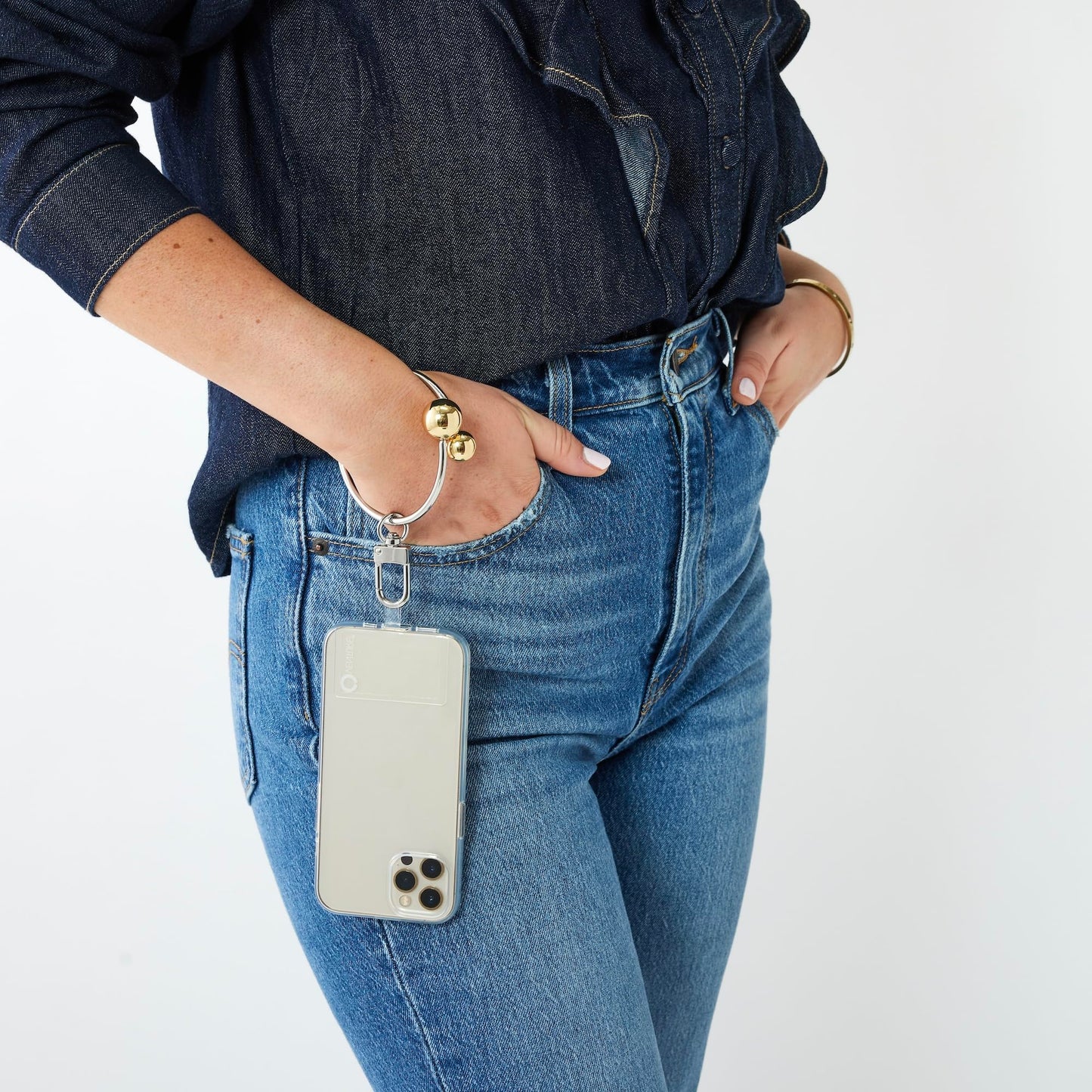 Oventure Big O® Phone Bracelet - Mixed Metal Phone Wristlet | Stocking Stuffer, Gift for Mom, Teacher & On-the-Go Women