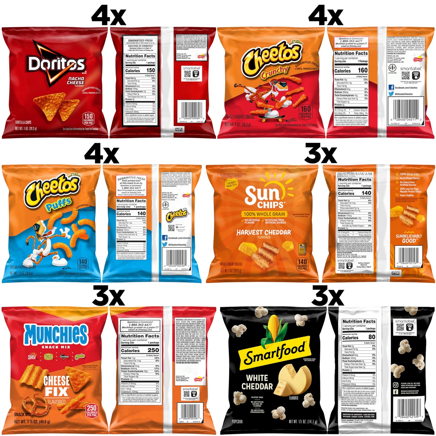 Frito-Lay Cheesy Mix Variety Pack (Pack of 21)