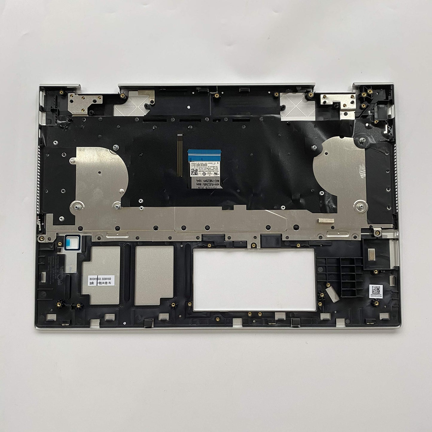 Replacement for HP Envy x360 15 DR 15T-DR000 15T-DR000 15T-DR100 Laptop Upper Case Palmrest Backlit Keyboard Assembly Part L53814-001 Top Cover Sliver