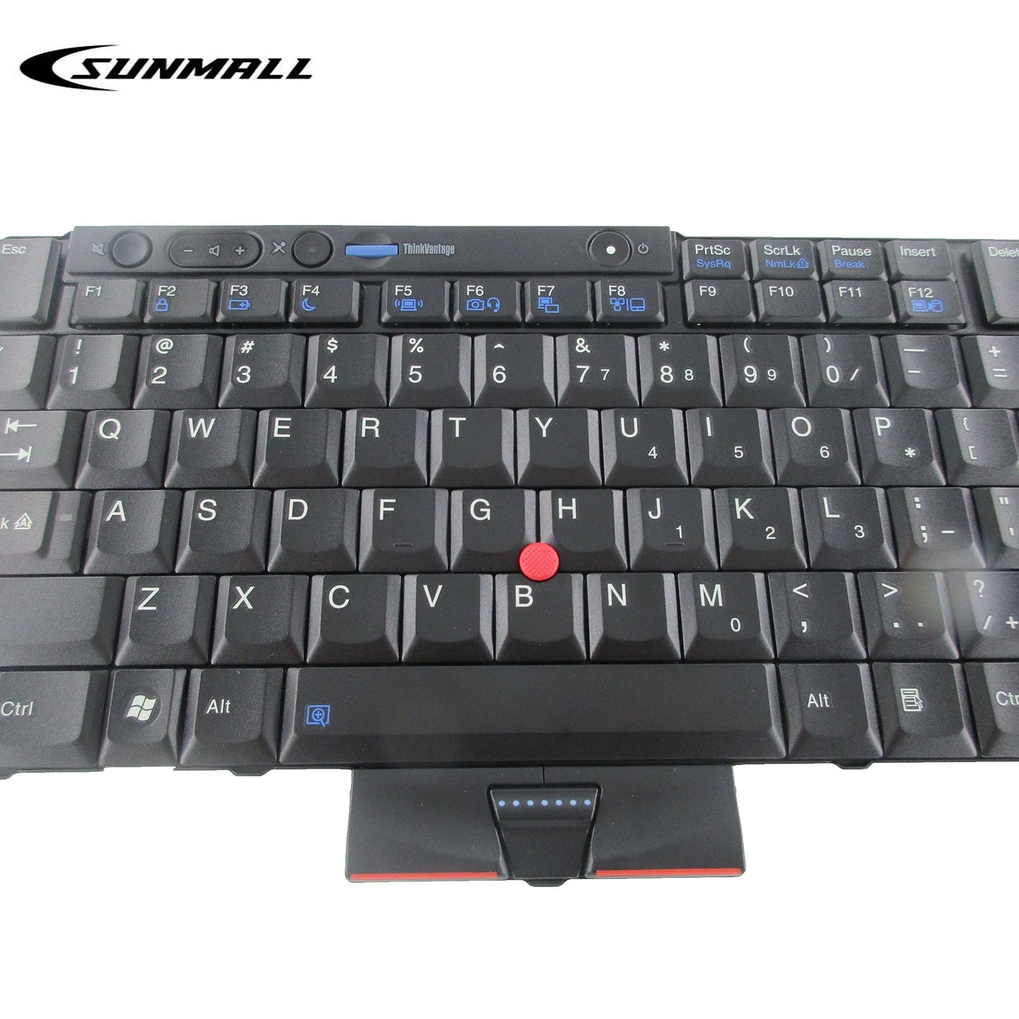SUNMALL T410 Keyboard, New Laptop Keyboard with Pointer Compatible with Lenovo ThinkPad t410 t420 t510 t520 x220 t400 t420s US Layout Black