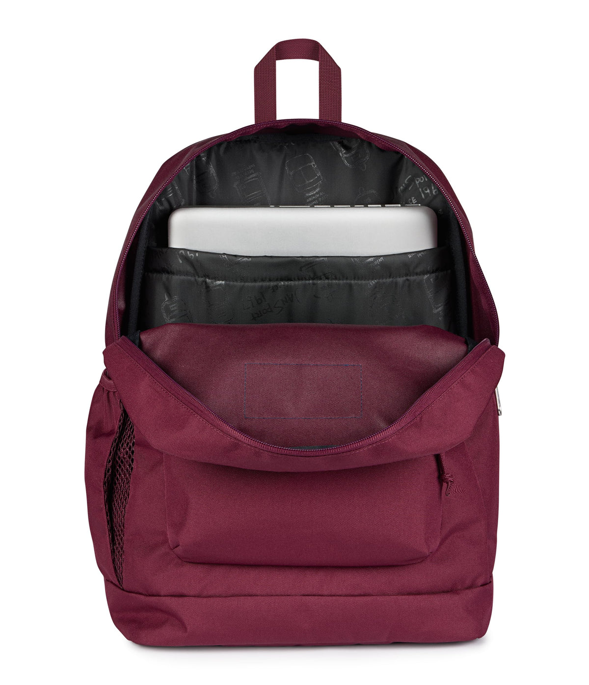 JanSport 26L Cross Town Plus Backpack, Cherry Lacquer