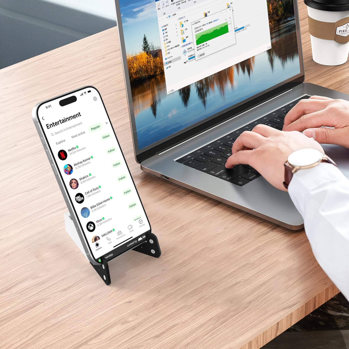 HZZADZXW 3 Pcs Portable Cell Phone Stand for Desk, Universal V-Shape Kickstand Mount, Foldable Pocket Travel Phone Holder, Compatible with iPhone
