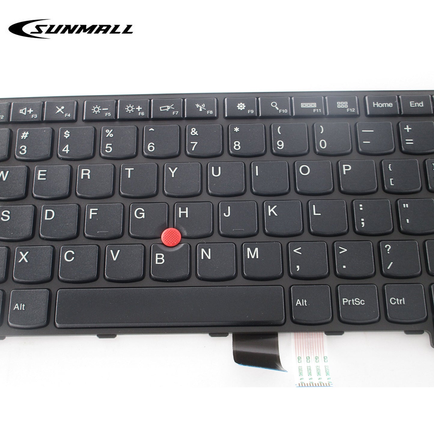 SUNMALL Laptop Keyboard Replacement with Frame Compatible with Lenovo Thinkpad E550 E550C E555 E560 E565 Series Laptop Black US Layout