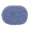 Better Trends Lilly Crochet 17x24 Oval Bath Rugs & Reversible Rugs, Bath mats for Bathroom, Luxurious 100% Cotton Bath Rug & Water Absorbent Bathroom…