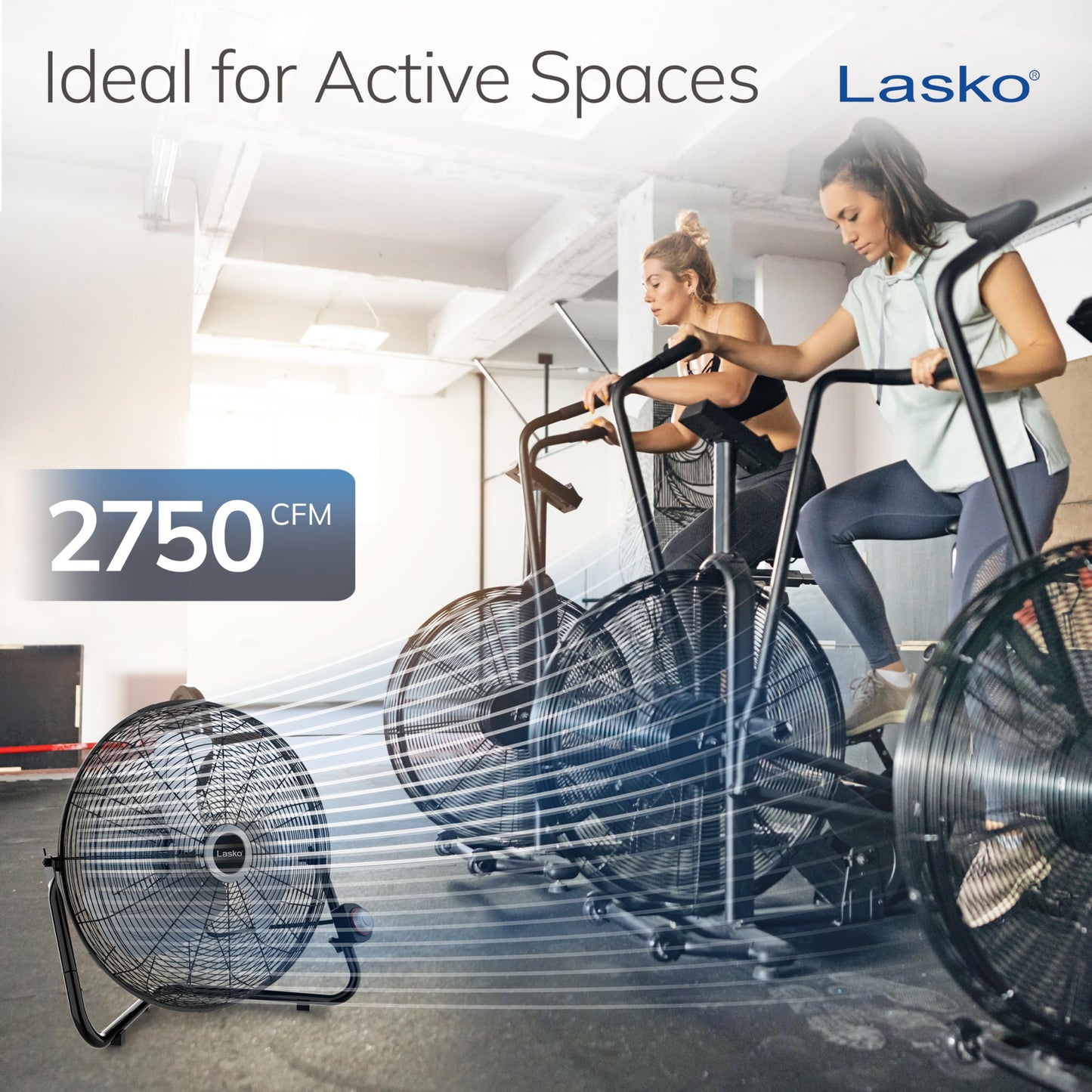 Lasko High Velocity Wall Mount and Floor Fan - 20" - 2264QM - Black