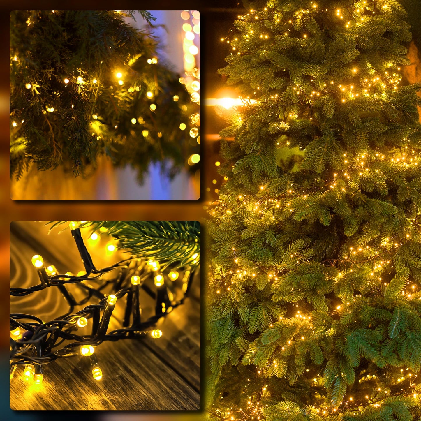 Selarlyt 2 Pack Solar String Lights Outdoor Waterproof, 72FT 200 LED Solar String Lights with 8 Lighting Modes, IP65 Waterproof Solar Lights Outdoor