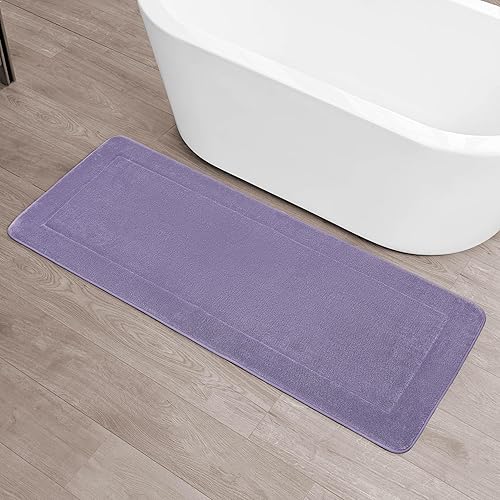 Oliver Brown - Terry Bath Mat, Memory Foam Bath Rug, Non-Slip, 100% Polyester, Premium Bathroom Decor, Machine Washable, Measures 24 in. x 60 in.…