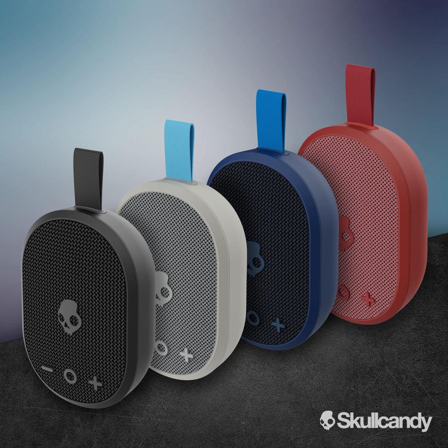 Skullcandy Ounce Wireless Bluetooth Speaker - IPX7 Waterproof Mini Portable Speaker with 16 Hour Battery, Downward Firing Passive Radiator,