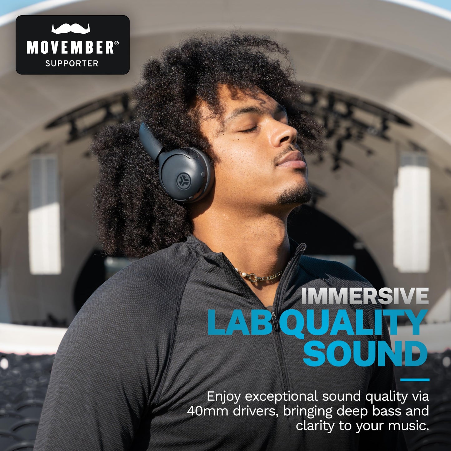 JLab, Go Lux ANC, On Ear Headphones, Active Noise Cancelling, Bluetooth, Graphite