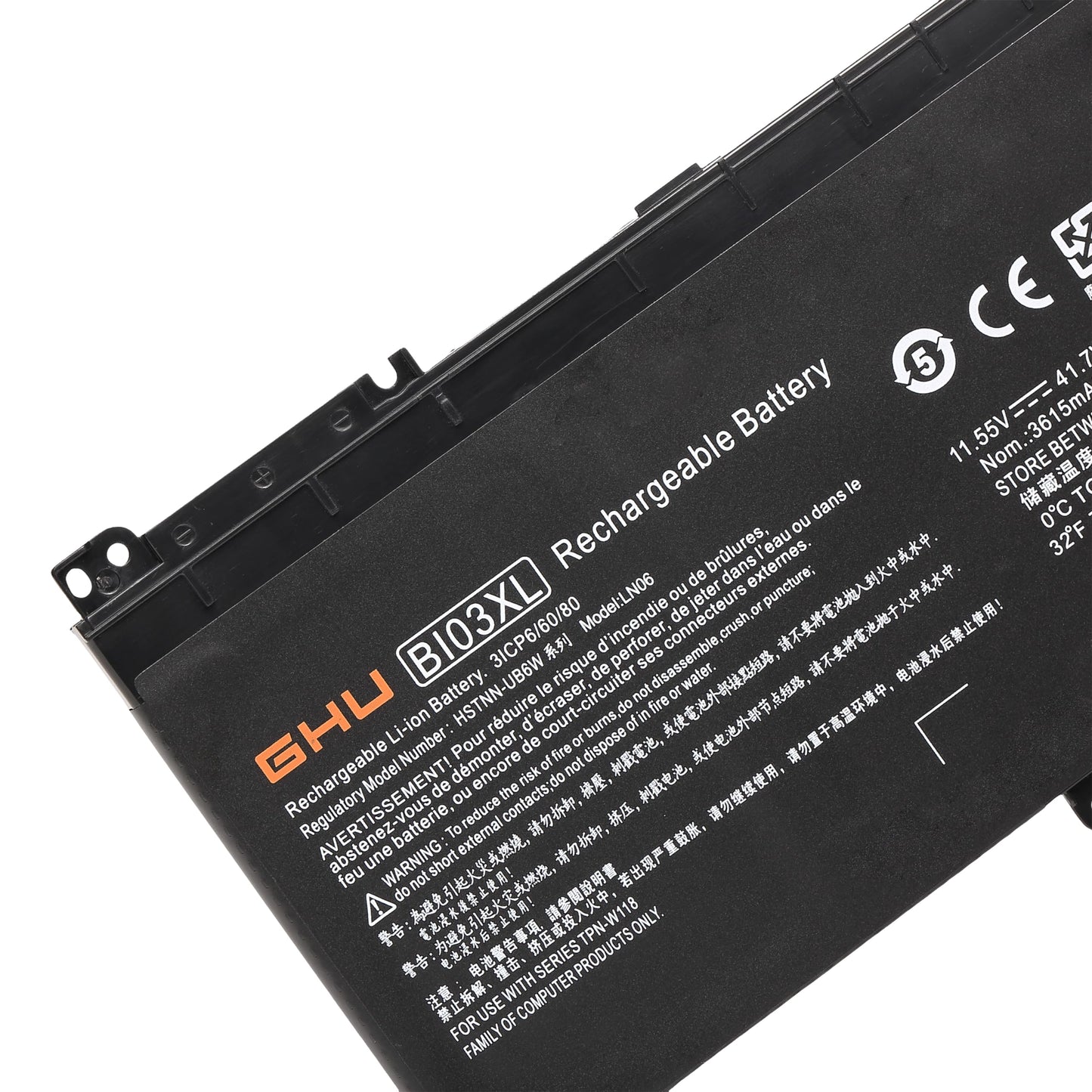 GHU New BI03XL ON03XL Laptop Battery Compatible with HP Pavilion X360 13-U M3-U M3-U001DX M3-U103DX 13-U100TU 13-U100TU Stream 14-AX 14-ax010wm