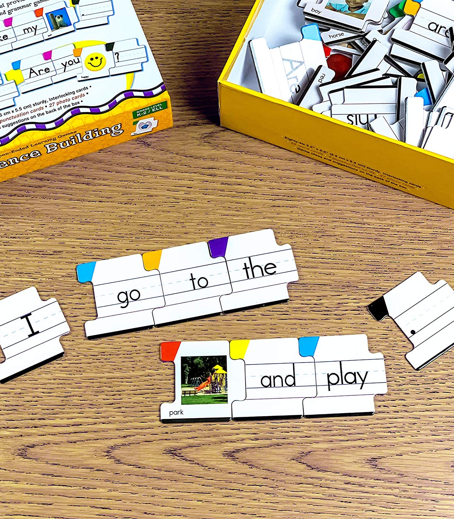 Key Education Sentence Building Game, Phonics Puzzles for Kids Ages 6-8, Learn to Read Parts of Speech, Sight Words, and More, Speech Therapy Materials for Kindergarten, 1st Grade, and Up