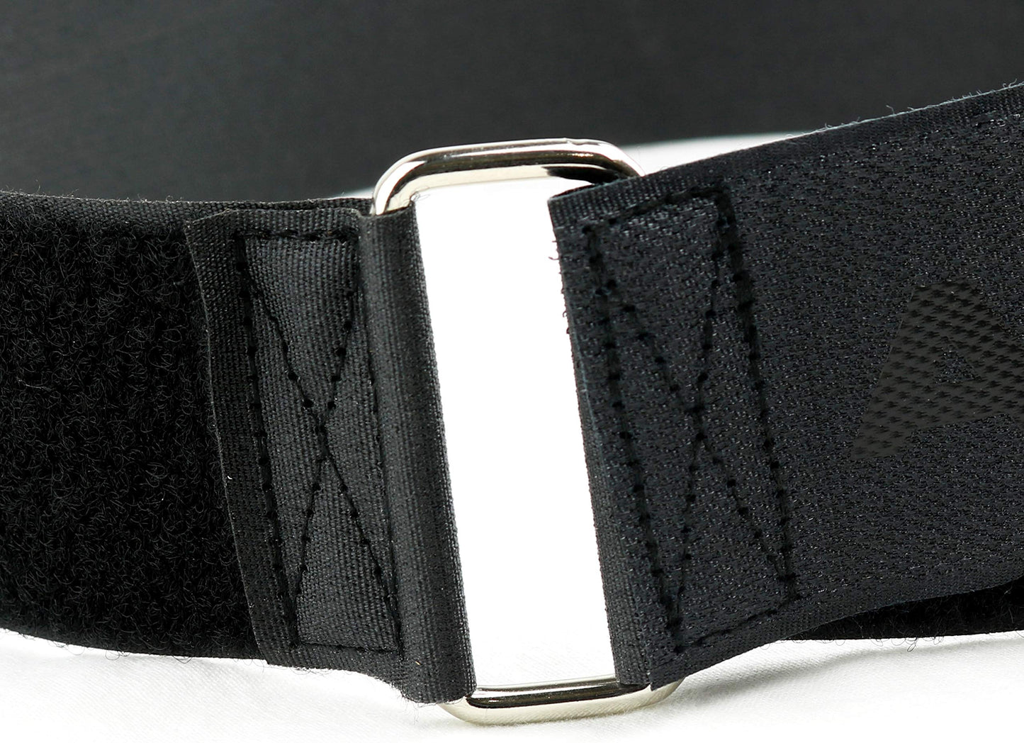 AIRNIX 4pc 22" x 1.5" (19" useable) Hook and Loop Nylon Cinch Straps, Reusable Fastening, Securing, Cable Straps, Metal Buckle, Black
