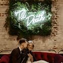 TIL Death Neon Sign - LED Neon Signs Wedding White Neon Light Signs for Home Beer Bar Pub Recreation Room Game Room Windows Garage Wall Restaurant