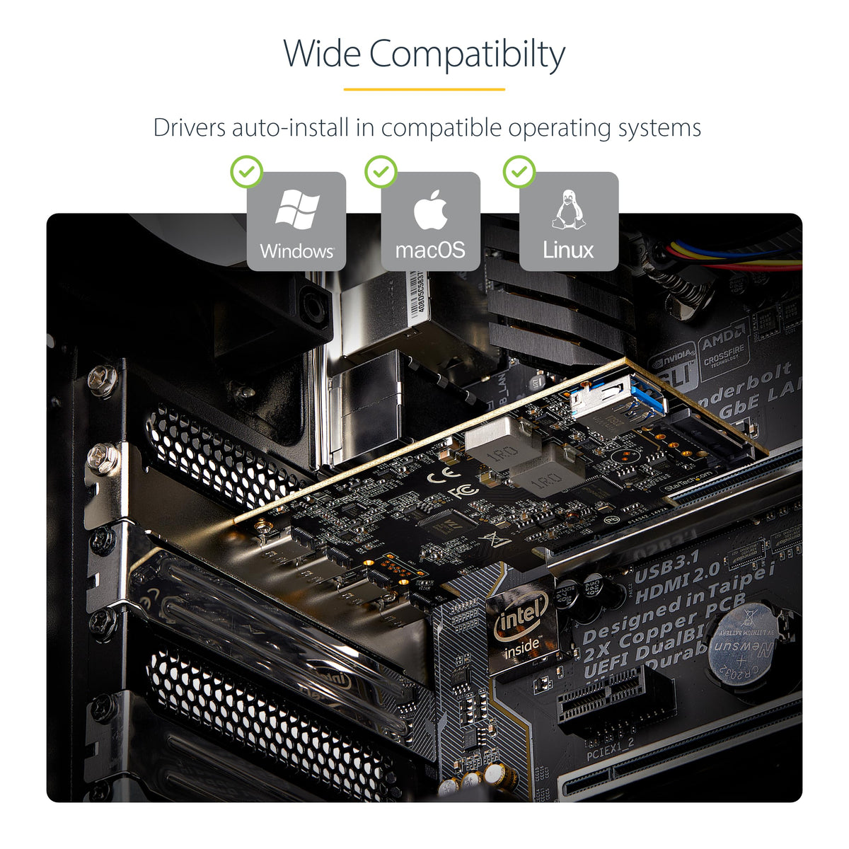 StarTech 5-Port USB 10Gbps PCIe Card (PS4C3IA3-USB-C-CARD)