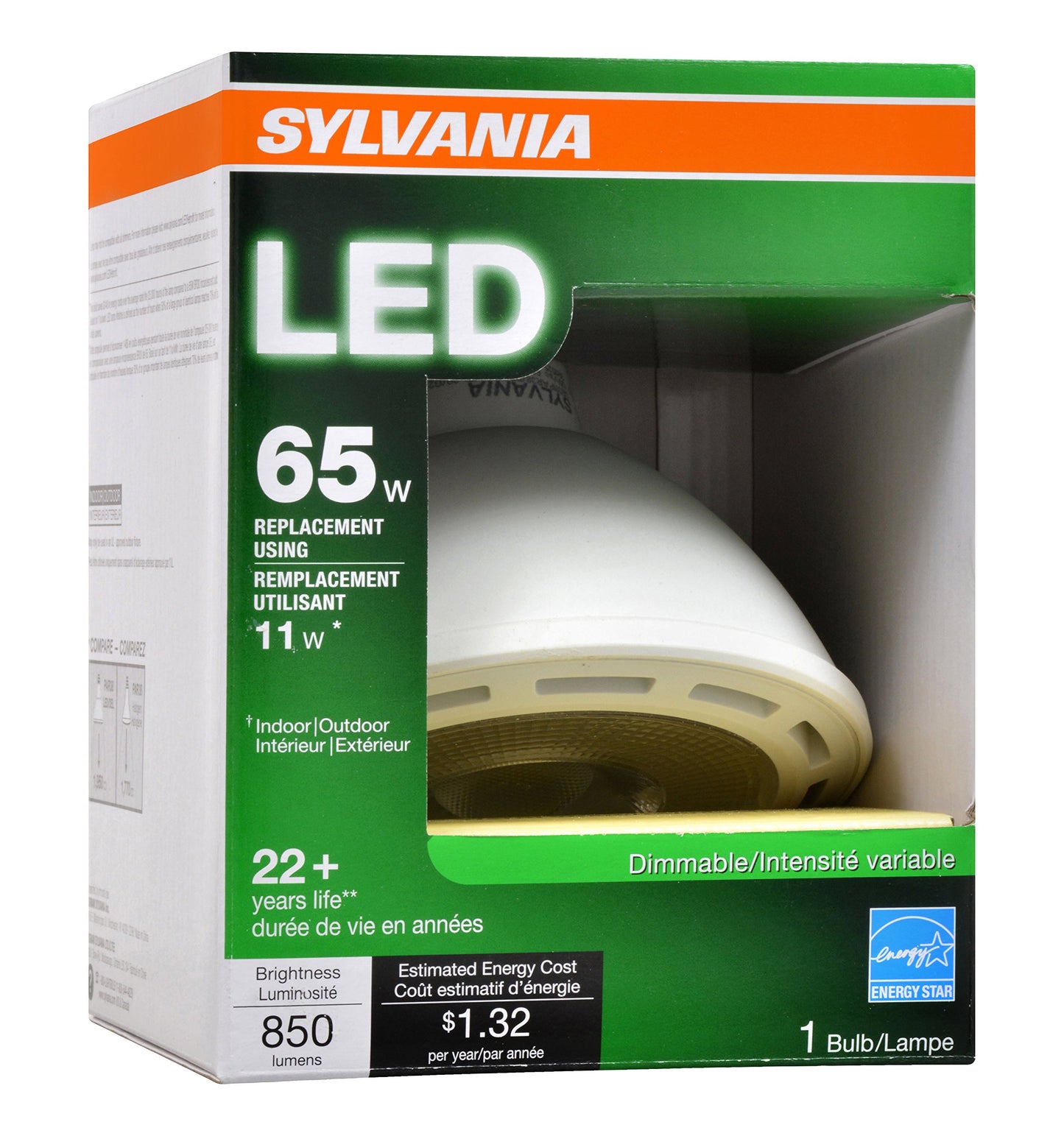 Sylvania 79259 Dimmable 11W Led Par38 Narrow Flood Bulb,