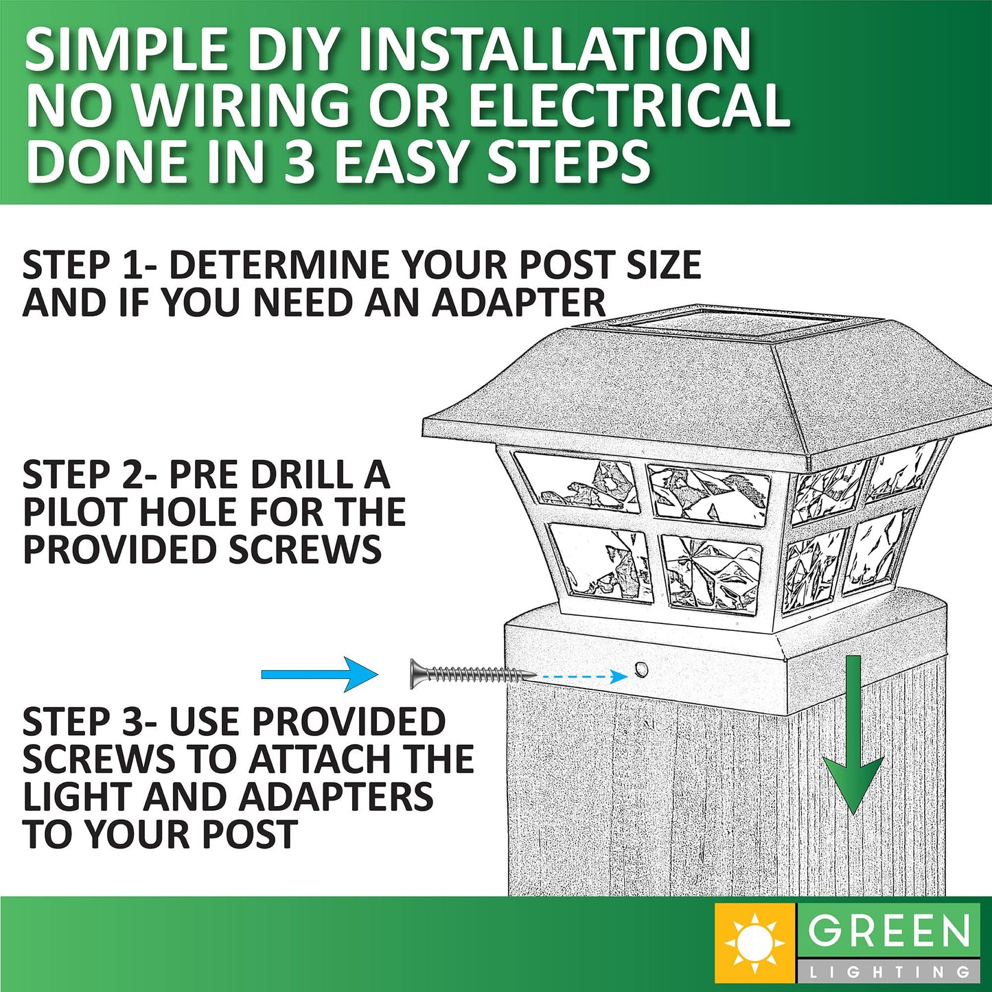GreenLighting Evolve White Solar Post Cap Lights - 4x4 Post Caps and Outdoor Post Lights - Waterproof Solar Lights for Fence Posts - Solar Post Lights