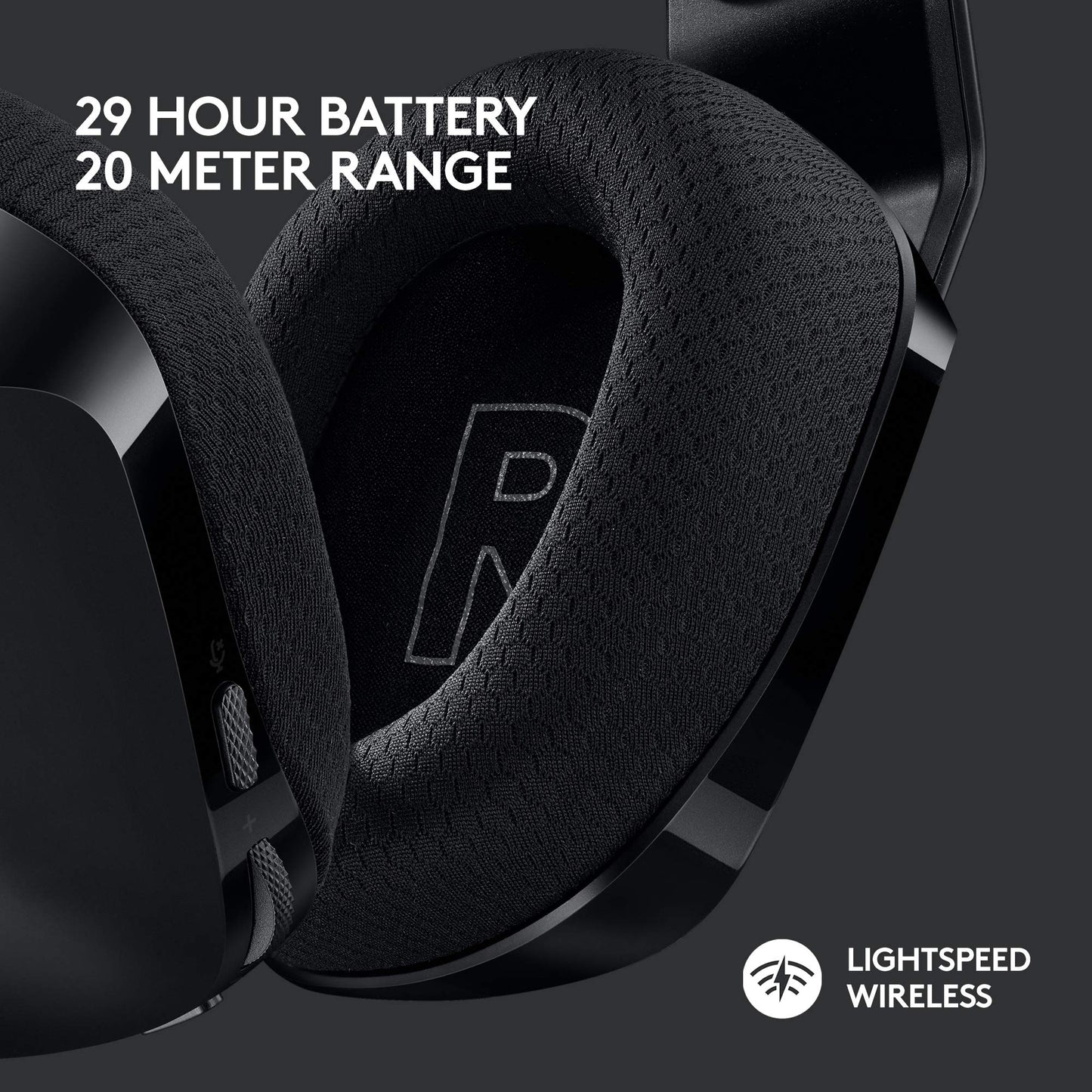Logitech G733 Lightspeed Wireless Gaming Headset, Suspension Headband, Lightsync RGB, Blue VO!CE Mic, PRO-G Audio - Black, Gaming Headset Wireless