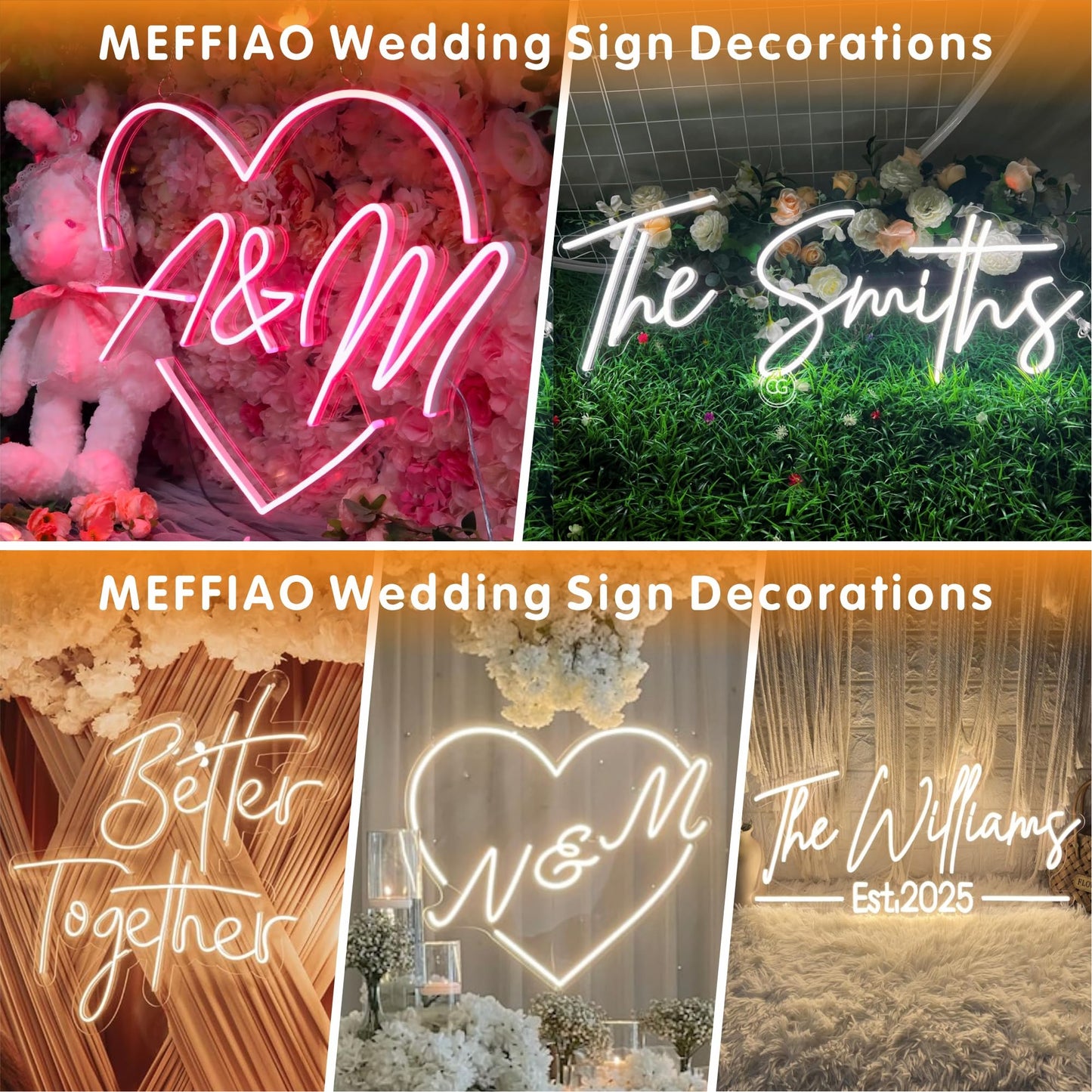 Custom Neon Signs for Wedding Decor, Personalised LED Neon Sign Customisable for Businesses or Nail Beauty Hair Salon Bar Studio Name LoGo, Neon Light