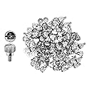 Mudra Crafts Silver Desktop PC Computer Building Case 6-32 Repair Mounting Thumb Screw Assortment Kit, 100 PCs