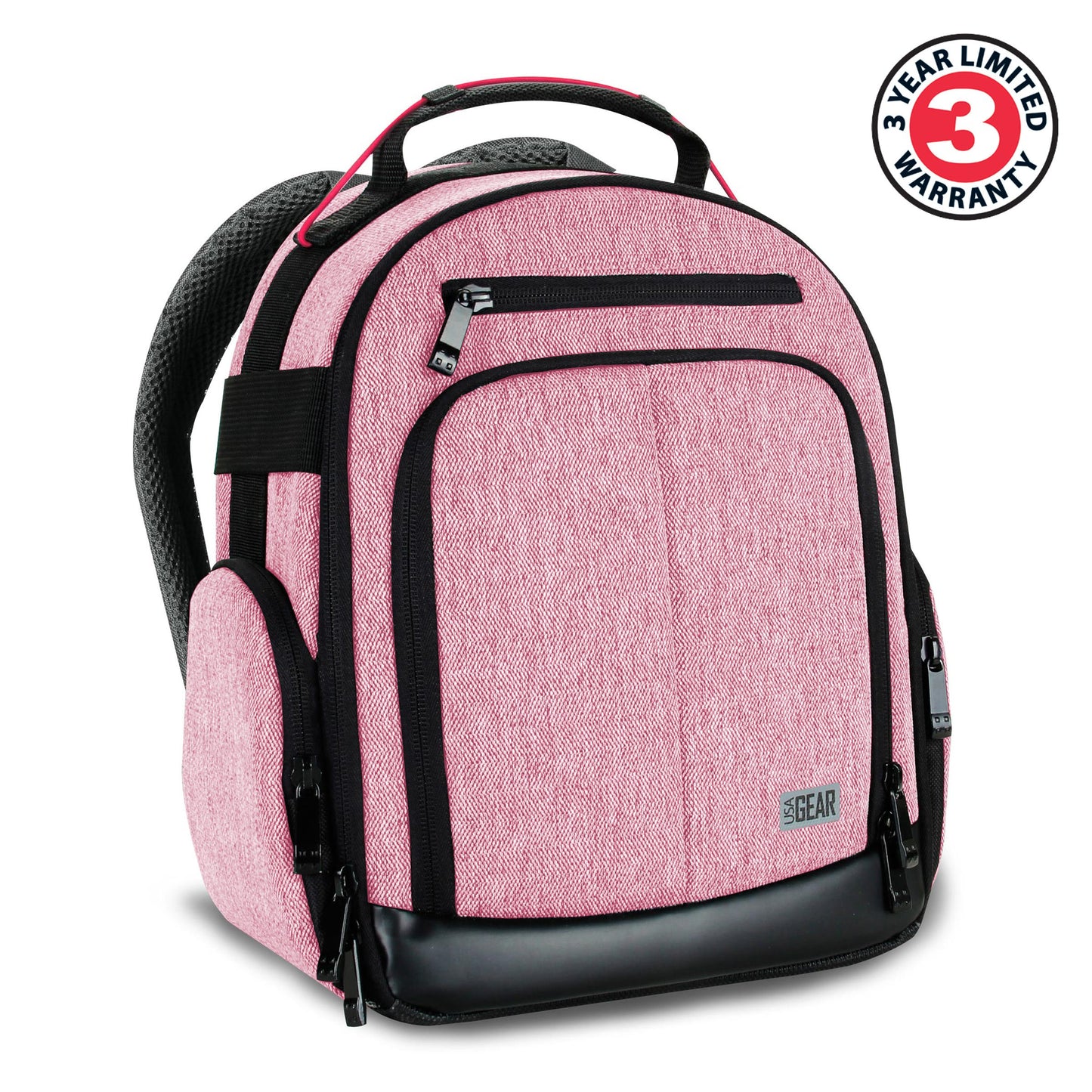 USA Gear Portable Camera Backpack for DSLR with Customizable Accessory Dividers, Weather Resistant Bottom and Comfortable Back Support - Compatible