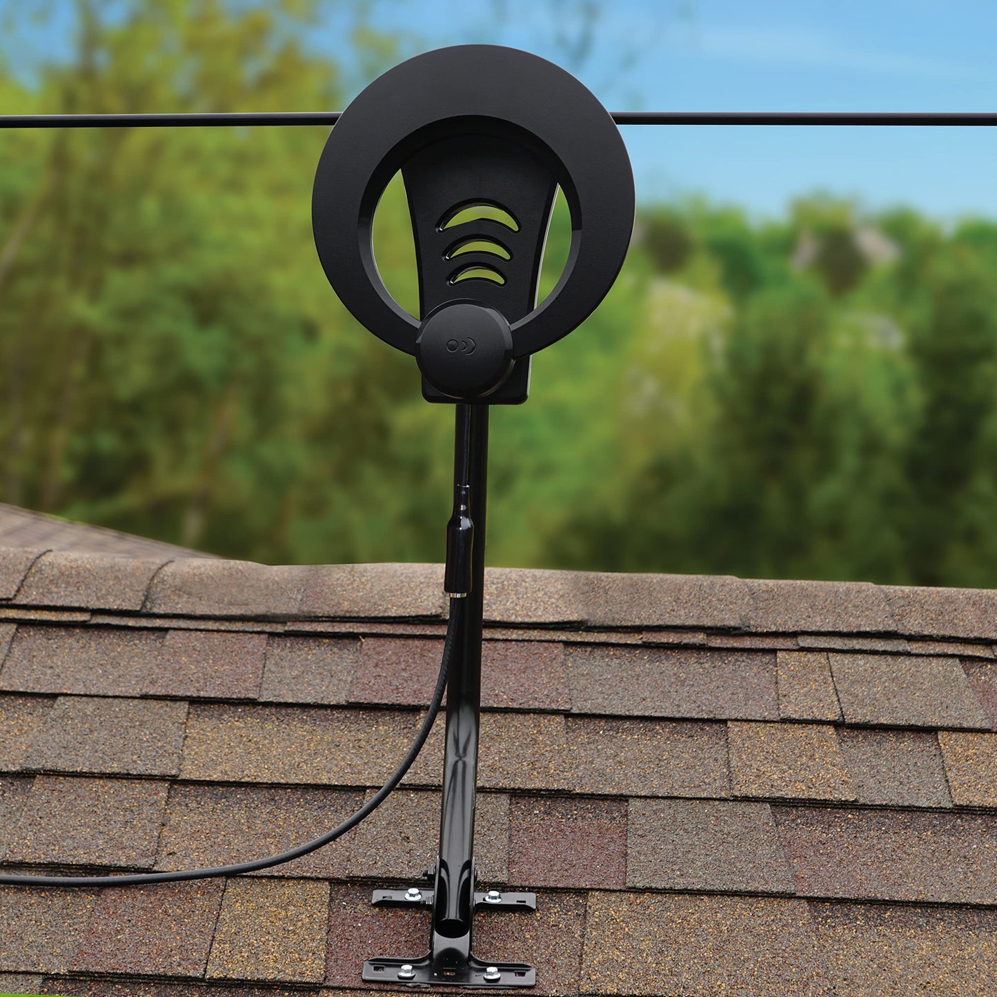 ClearStream Antennas Direct 1MAX Indoor Outdoor TV Antenna, UHF VHF, Multi-Directional, 40+ Mile Range, 4K 8K UHD NEXTGEN TV - w/ 20-inch Mast (Black)
