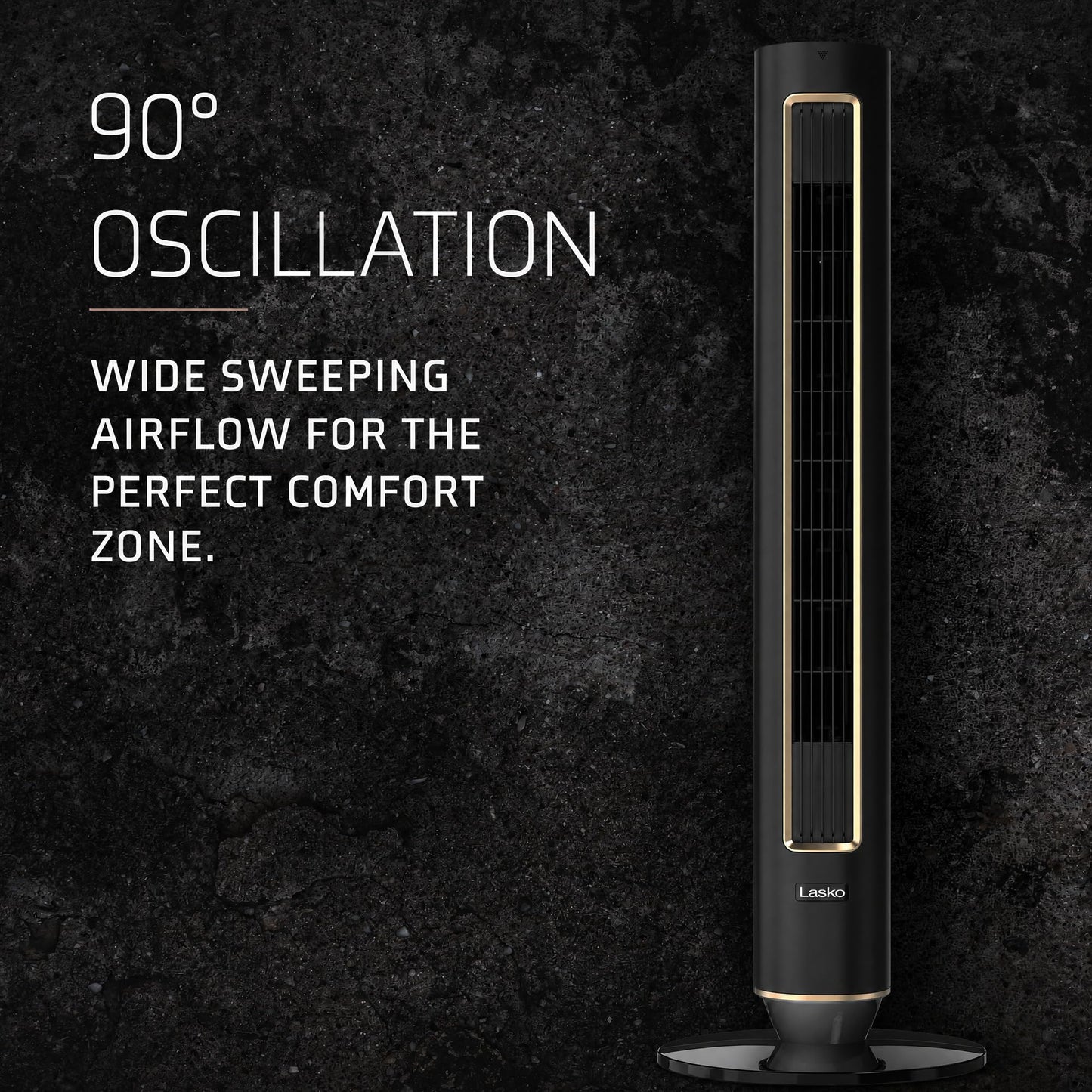 Lasko Pinnacle Quiet 24 dBA DC Tower Fan with Remote - 40" - DST100 - Black