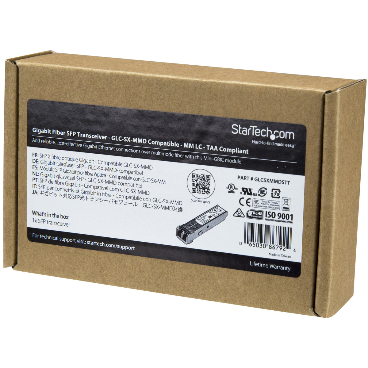 StarTech Cisco GLC-SX-MMD Compatible SFP Module, LC 550m, TAA (GLCSXMMDSTT)