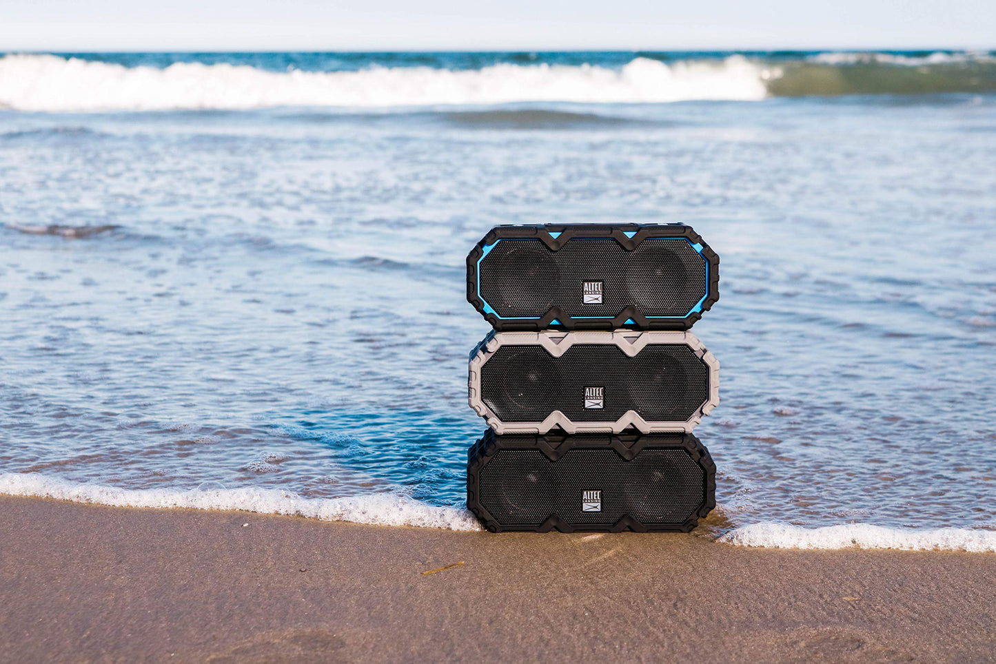 Altec Lansing LifeJacket Jolt - Waterproof Bluetooth Speaker, Durable & Portable Speaker with Qi Wireless Charging and Voice Assistant, Black w/Lights