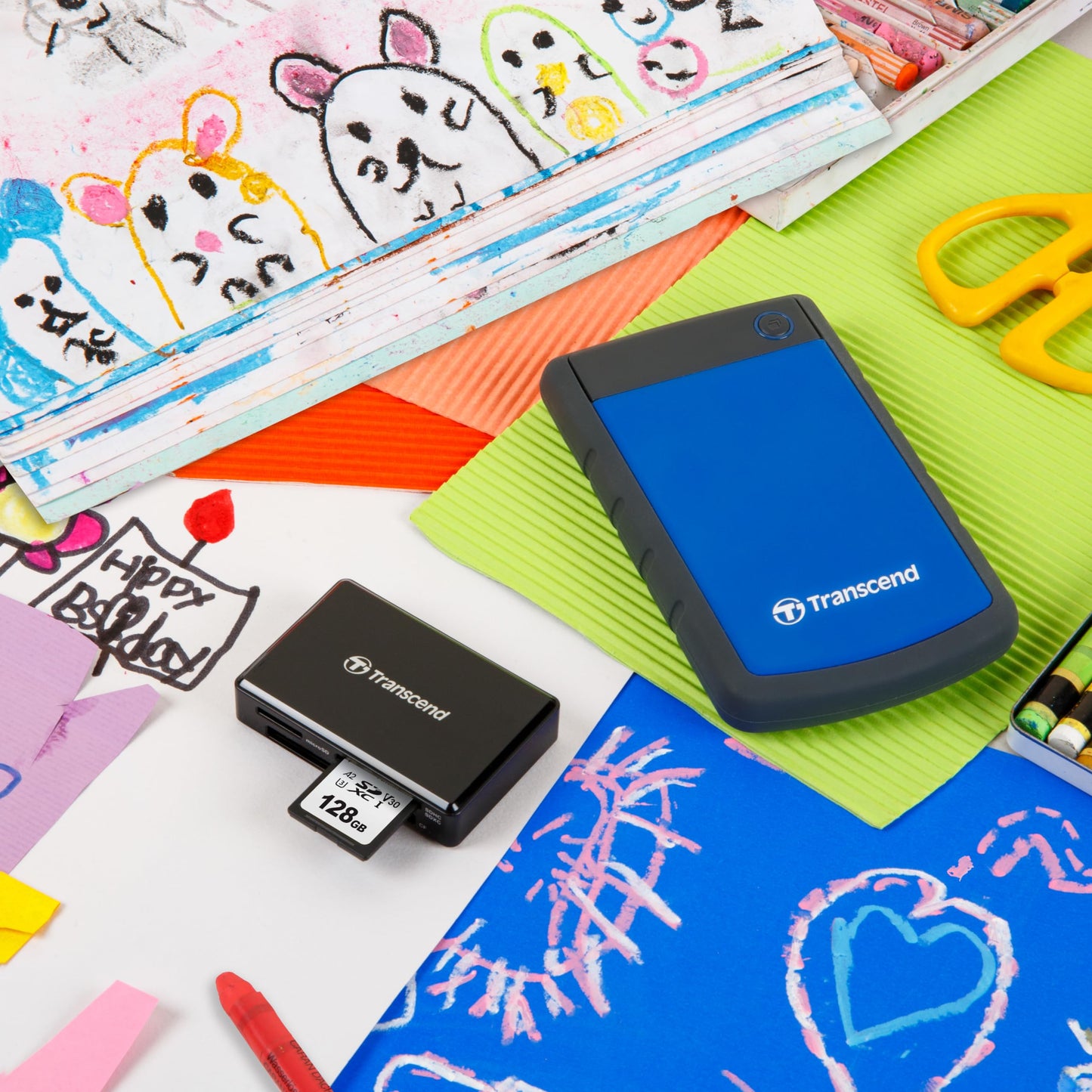 Transcend Storejet 1T Portable USB 3.0 Hard Disk (TS1TSJ25H3P)