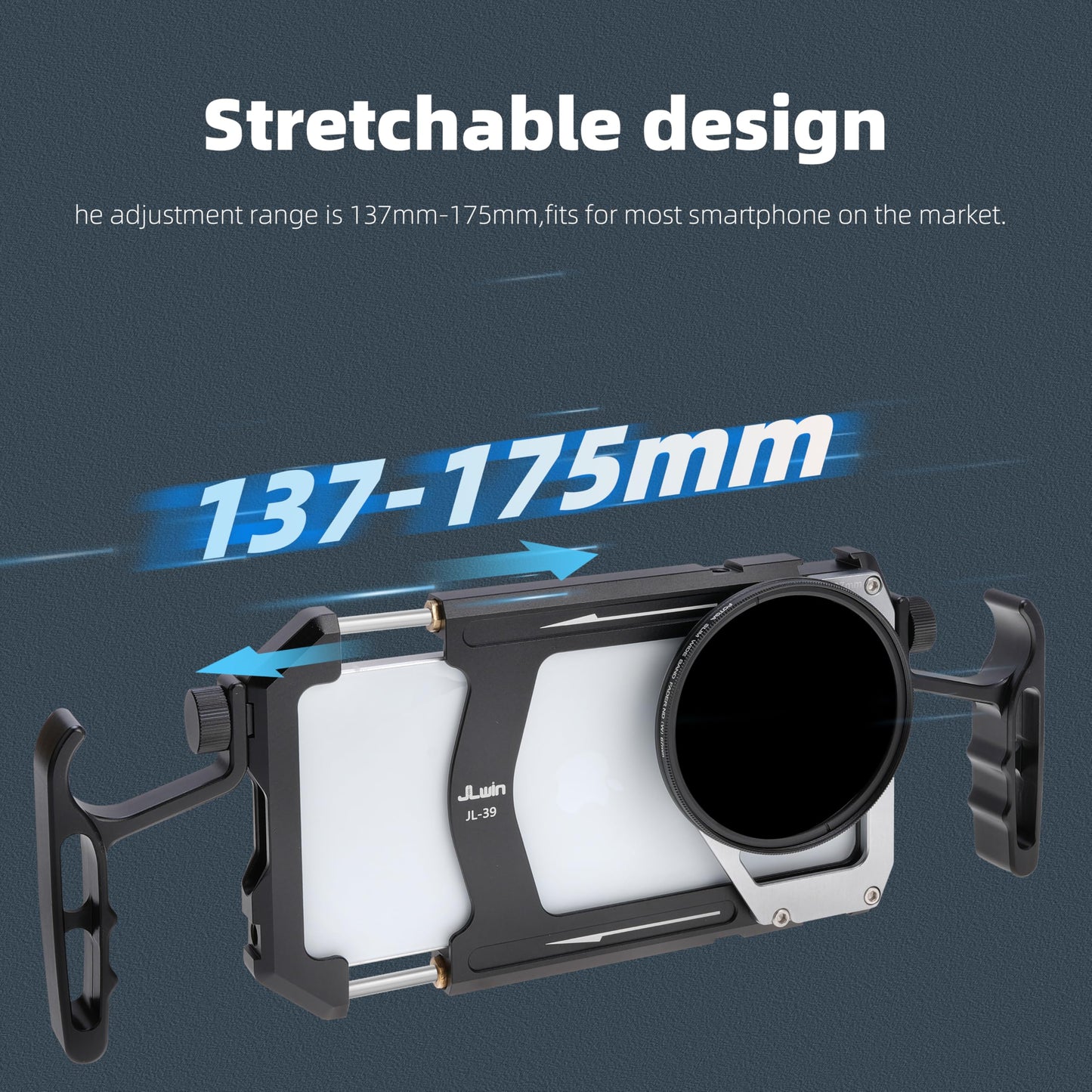 Universal Aluminum Phone Cage Video Rig Kit Stabilizer with Handles + 67mm Thread Filter Adapter Rig for iPhone 17 16 15 14 Pro Max Samsung Cell Phone