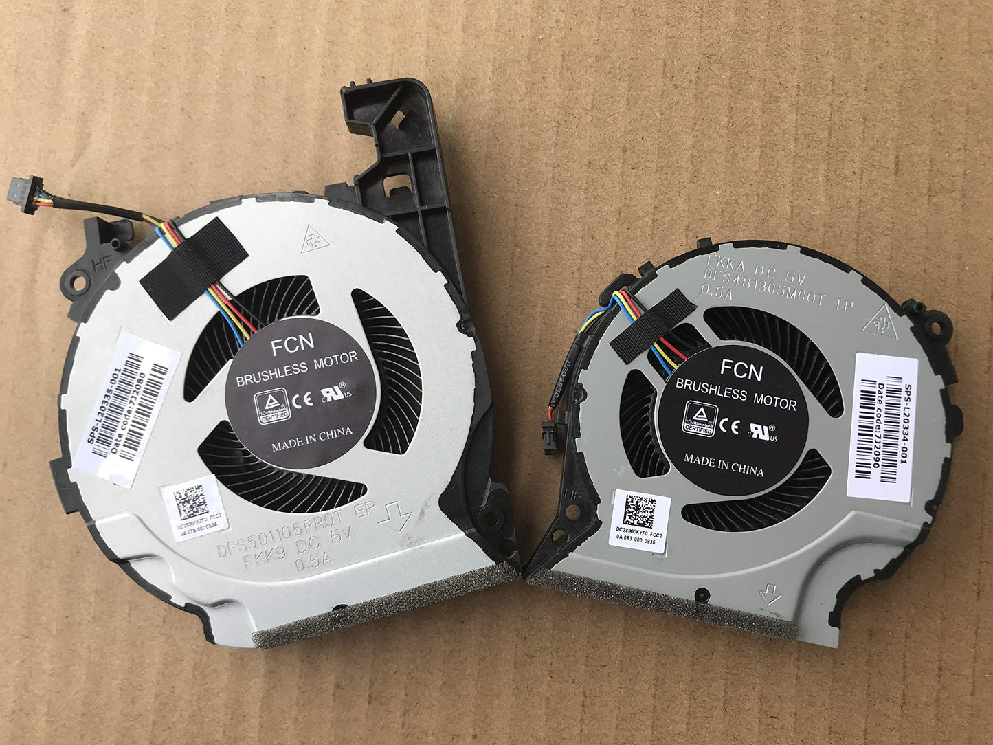 Original New for HP Pavilion Gaming 15-CX 15-CX0056WM 15-CX0061TX Laptop CPU & GPU Cooling Fan 1 Pair
