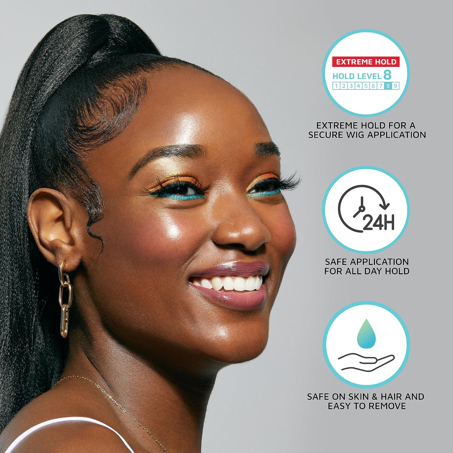 KISS Colors & Care Lace Bond Adhesive Spray – 11.1 oz Ultimate Hold, Sweat & Water-Resistant, Fast-Drying, Super Secure for Lace Frontals