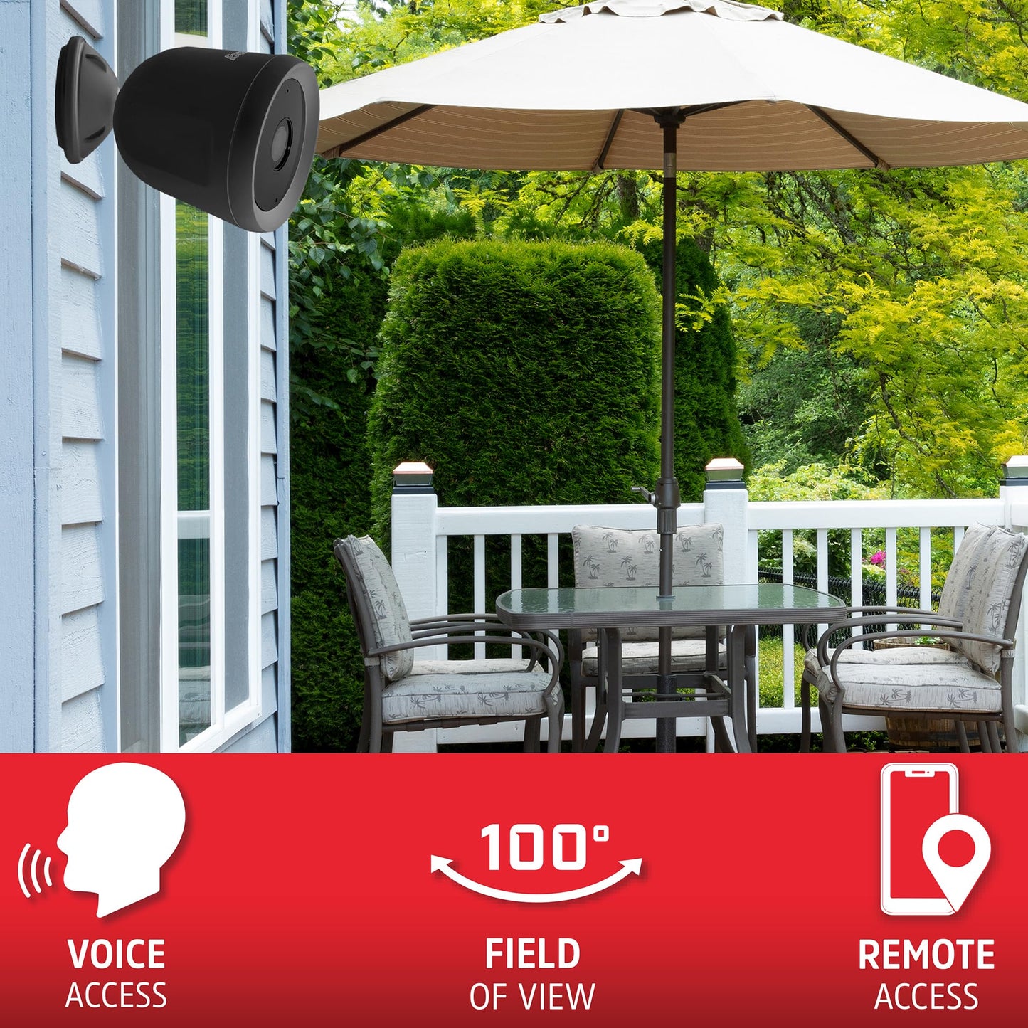 Energizer Smart Outdoor 1080P Security Camera with 2-Way Audio, Night Vision, Instant Alerts, Cloud Storage, Remote Access, Voice Control Compatible
