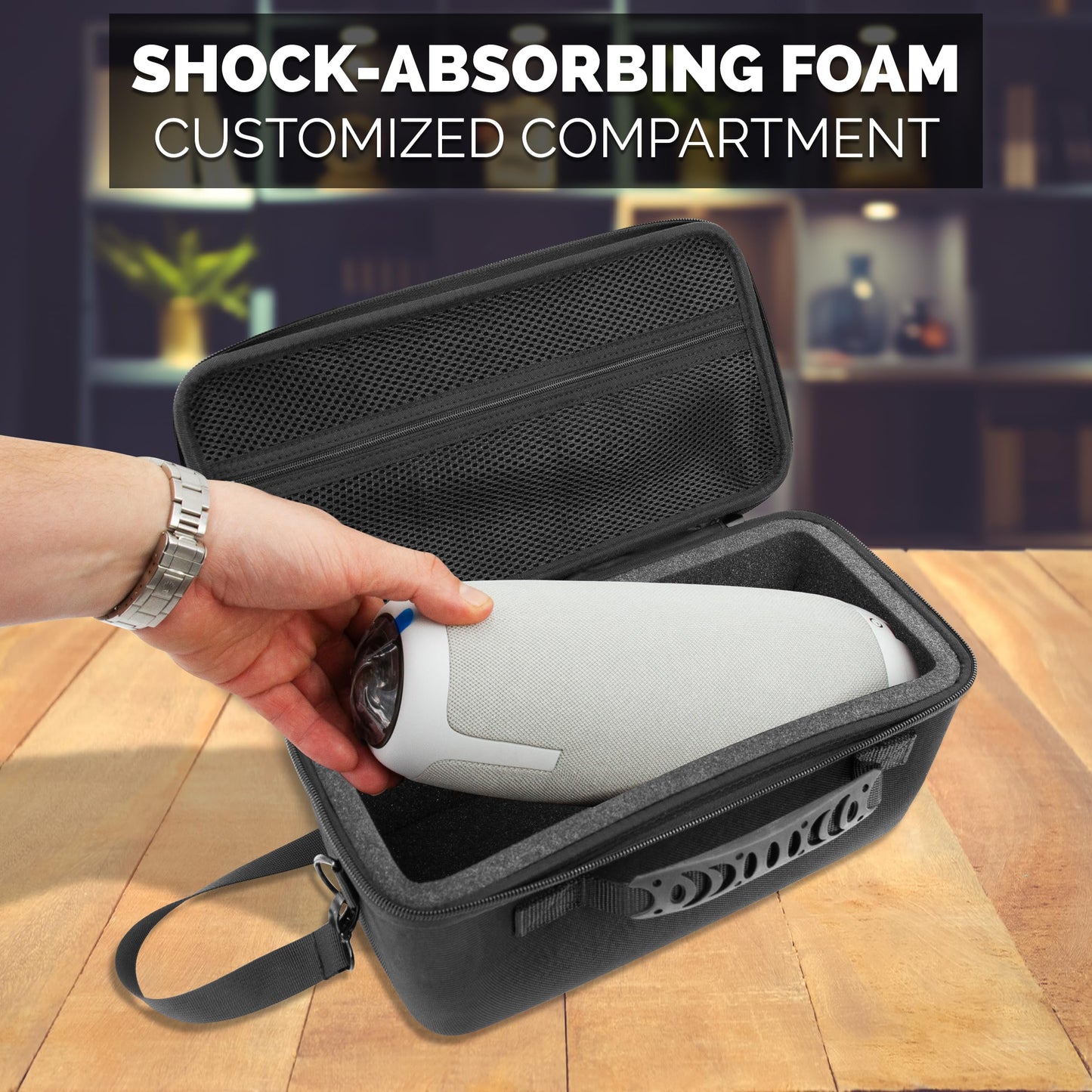 CASEMATIX Travel Case Compatible with Meeting Owl 3, 2, Standard, Pro and Meeting Camera 360 Video Conference Accessories - Rugged Hard-Shell Cases