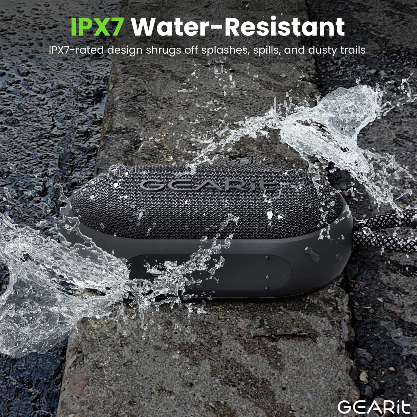 GEARit Golf Cart Magnetic Wireless Speaker | Portable Bluetooth Speaker | 16W Stereo Sound BT5.3 IPX6 Waterproof TWS Pairing RGB Light 5H Playtime