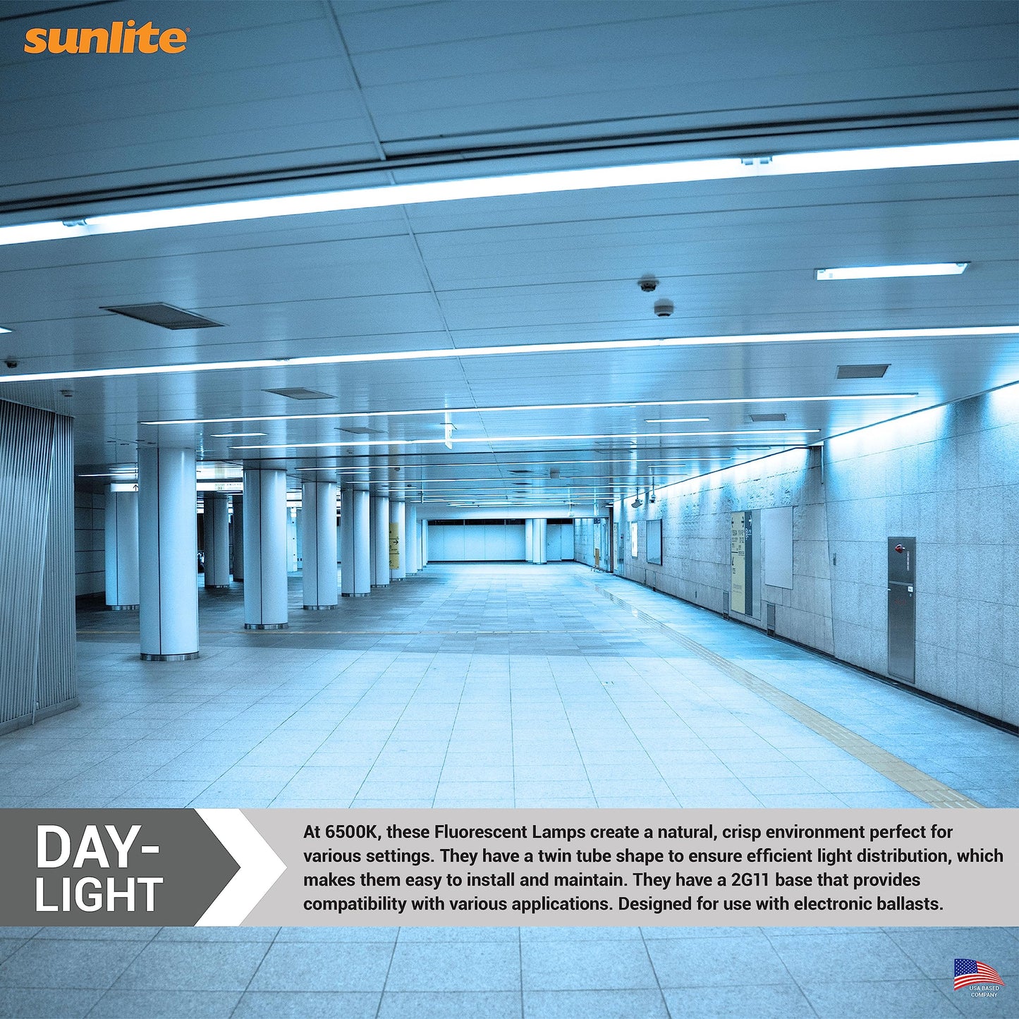 Sunlite FT40DL/865 Twin Tube Compact Fluorescent Lamp, FT 4-Pin, 40 Watts, 3150 Lumens, 6500K Daylight, 4-Pin (2G11) Base, ROHS Compliant, 10 Pack