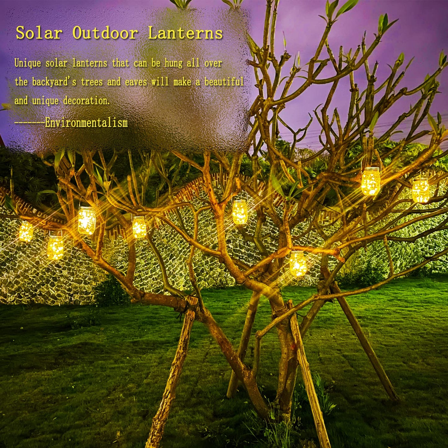 Cooo 12 Pack Gifts for Him Her Solar Lanterns Outdoor Waterproof Upgraded Crystal Glass Solar Mason Jar Lights 30 LED 215% Larger SolarPanel?Just a