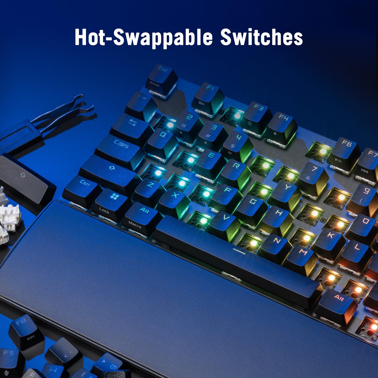 ASUS ROG Strix Scope II X Wired USB Mechanical Gaming Keyboard - 100% Full-Size, Hot Swappable Pre-lubed ROG NX Snow V2 Linear Switches, PBT Keycaps