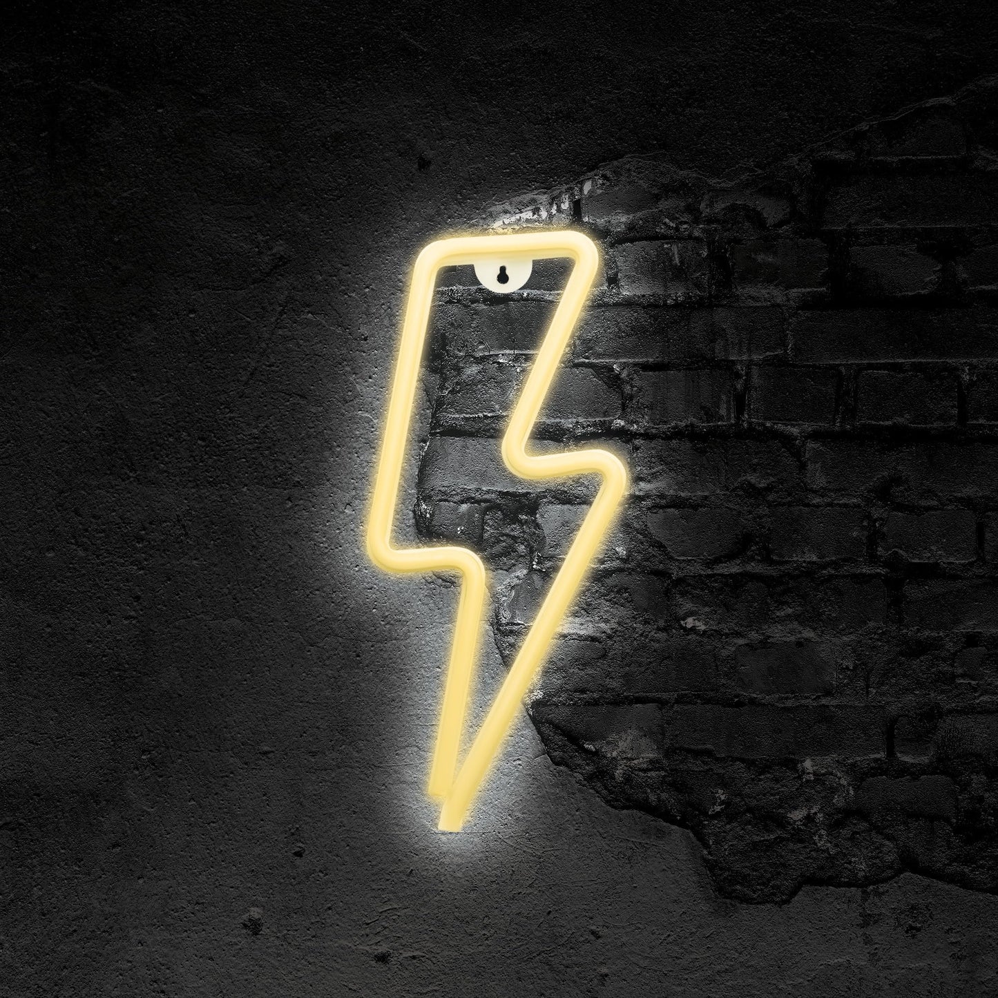 InnoVibe Lightning Bolt NEON Wall Light, Cool Yellow Lightning Bolt LED Light, Wall Decor, Perfect for Holiday and Birthday Gift, Party Decor, Yellow