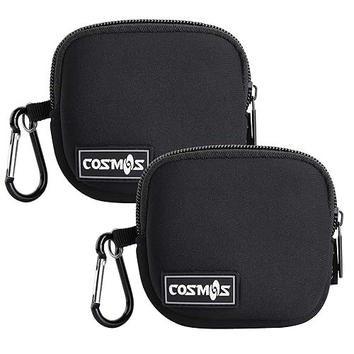 CM Pack of 2 Mini Pouch Case Bag Small Travel Storage Carrying Bag Compatible with MagSafe Power Adapter, Laptop Accessories Cables, Cords, USB