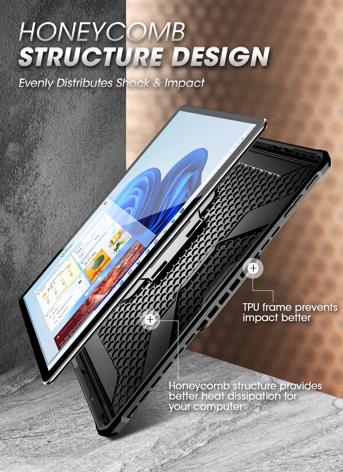 SUPCASE for Microsoft Surface Pro 11/10/9 Case (13 inch) with Stand, Black