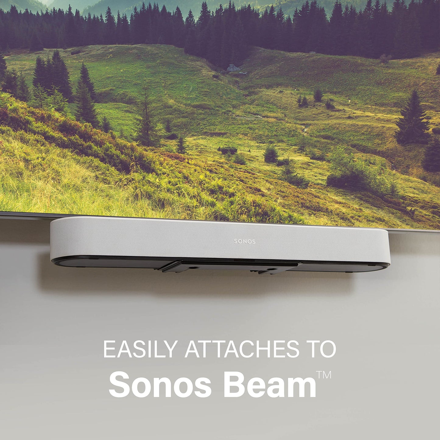 SANUS Soundbar Mount for Sonos Beam Gen 1 & 2 - Height Adjustable up to 12" & Designed to Work with Any TV - Custom Fit to Sonos Beam Gen 1 & 2 for