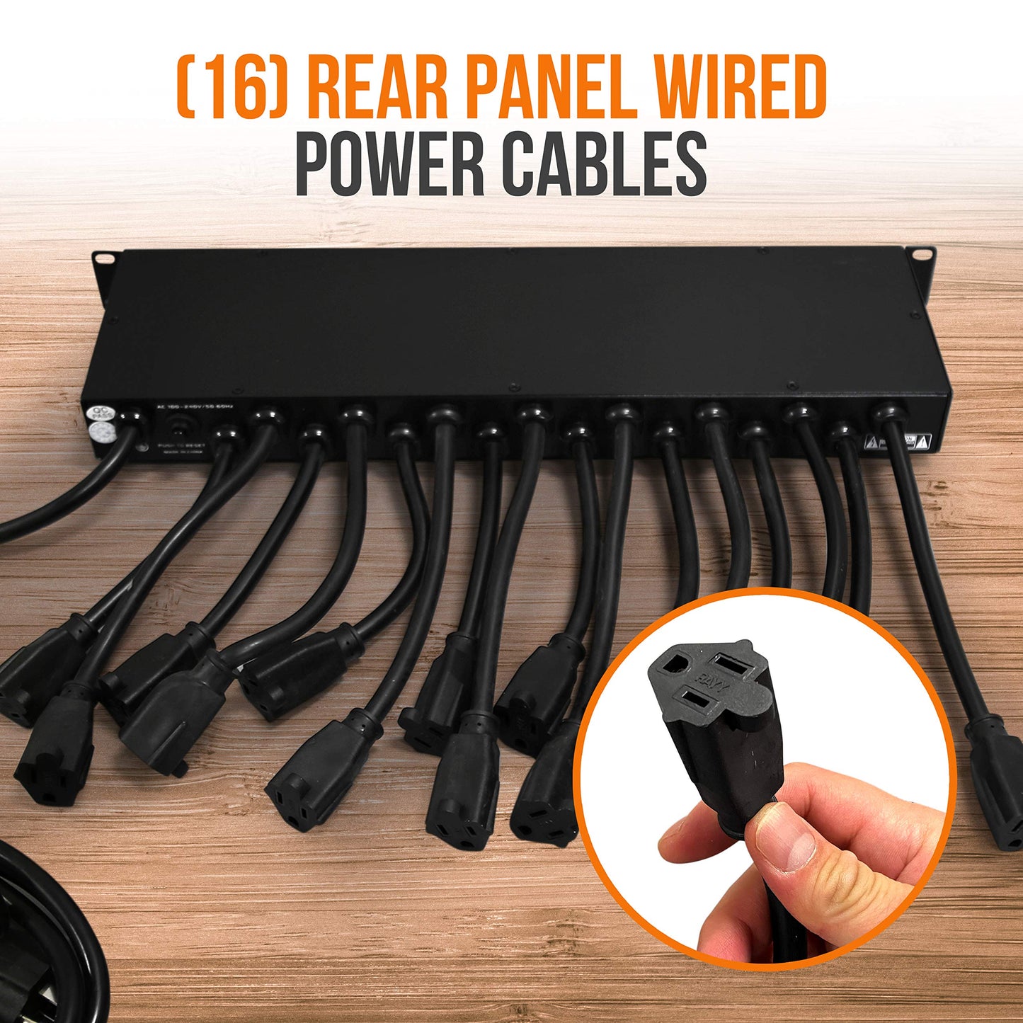 Pyle 19 Outlet 1U 19" Rackmount PDU Power Distribution Supply Center Conditioner Strip Unit Surge Protector 15 Amp Circuit Breaker 4 USB Multi Device