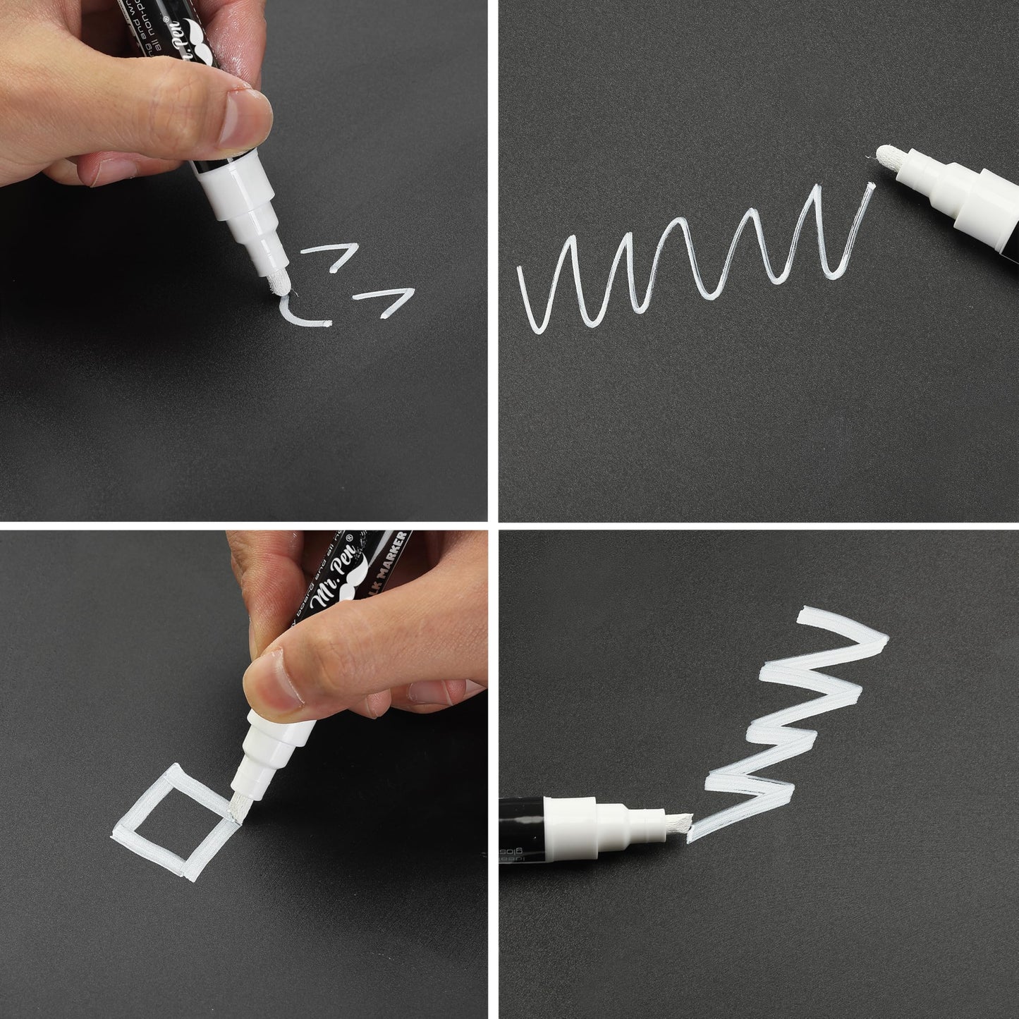 Mr. Pen- Liquid Chalk Marker Pen, 4 Pack, 8x Labels