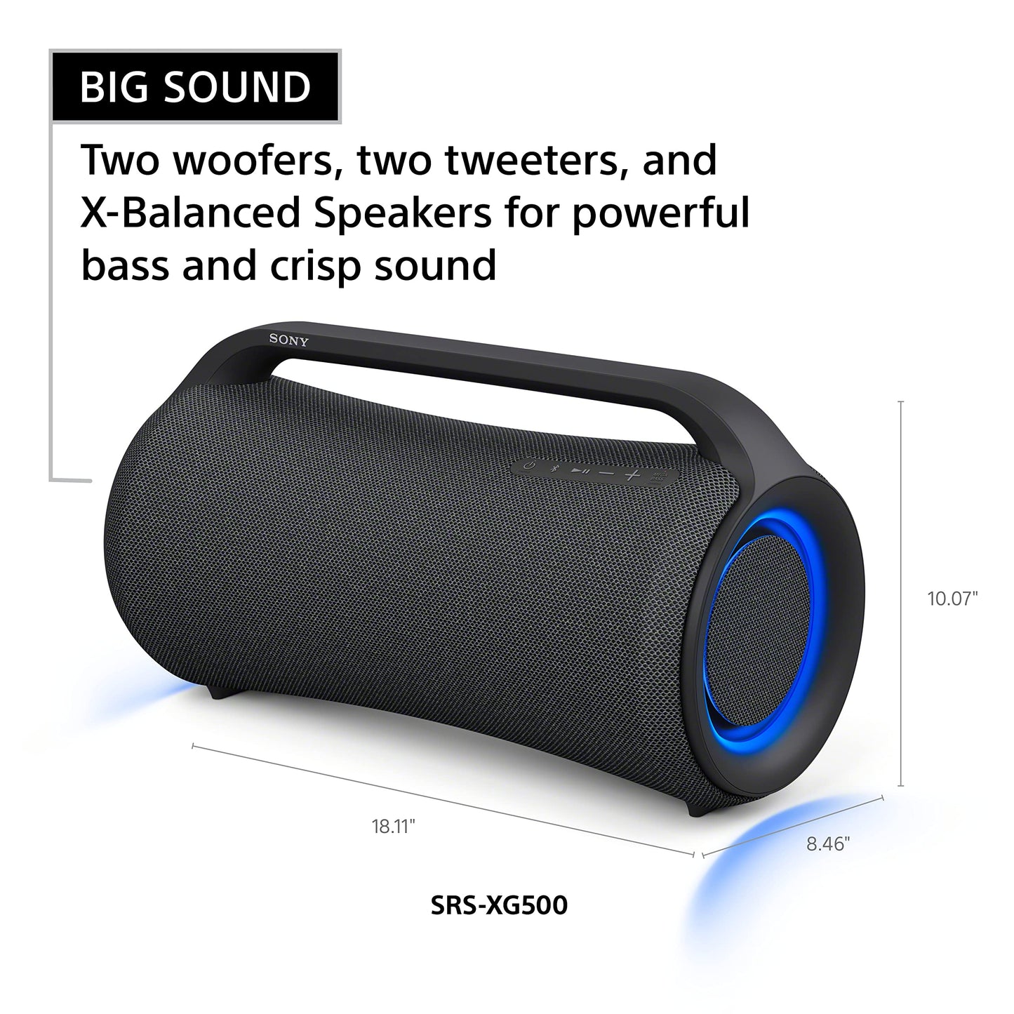 Sony - Portable Bluetooth Speaker - Black (Renewed)