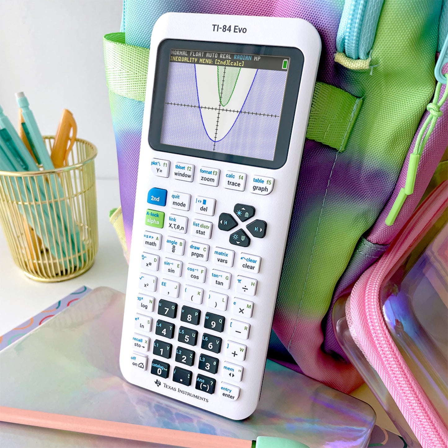 TI-84 Evo Graphing Calculator Texas Instruments, White