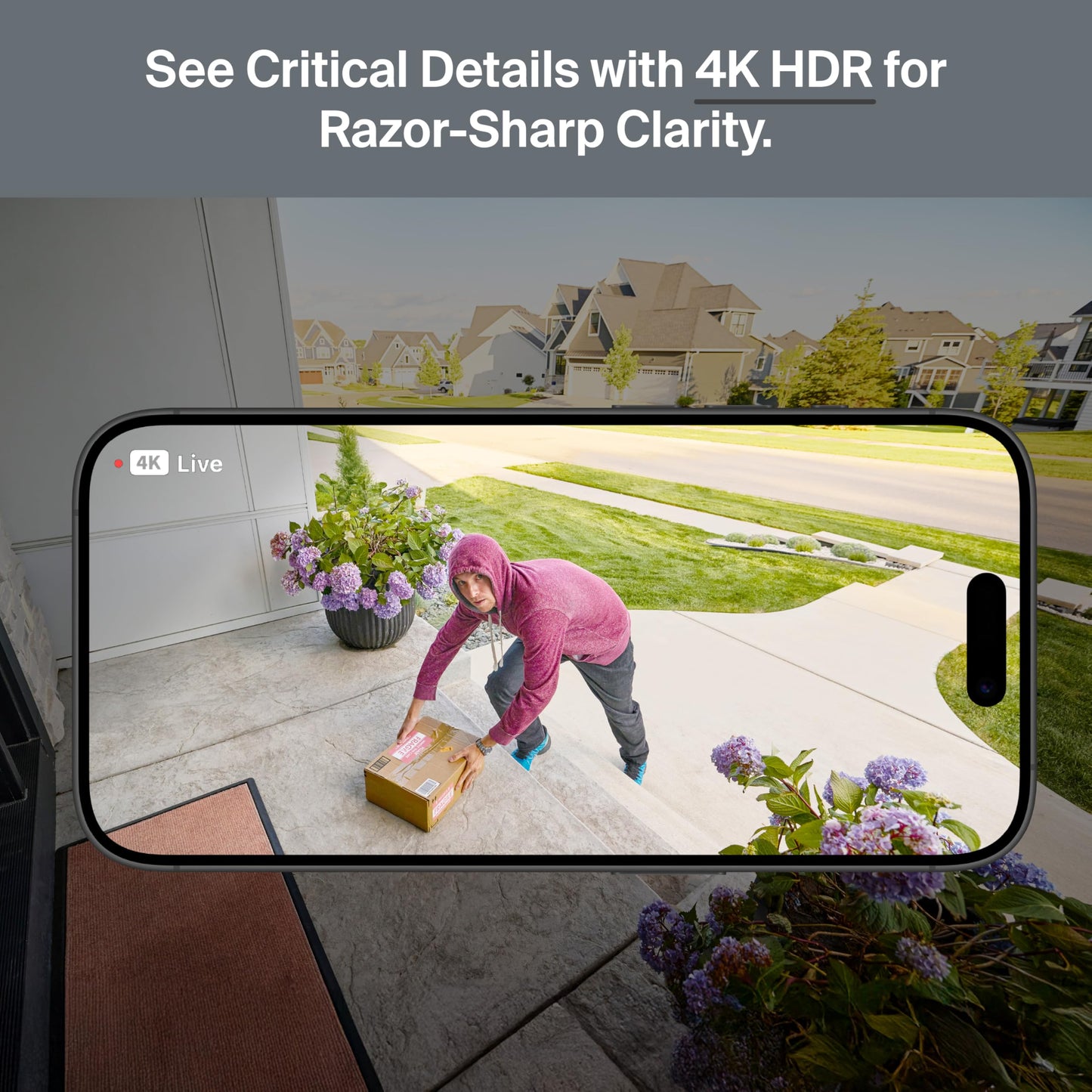 Arlo Ultra Outdoor Security Camera 4K HDR (3rd Gen, 2025 Release) + SmartHub, Battery Power, Emergency Response, AI Event Captions, 1-Month Trial