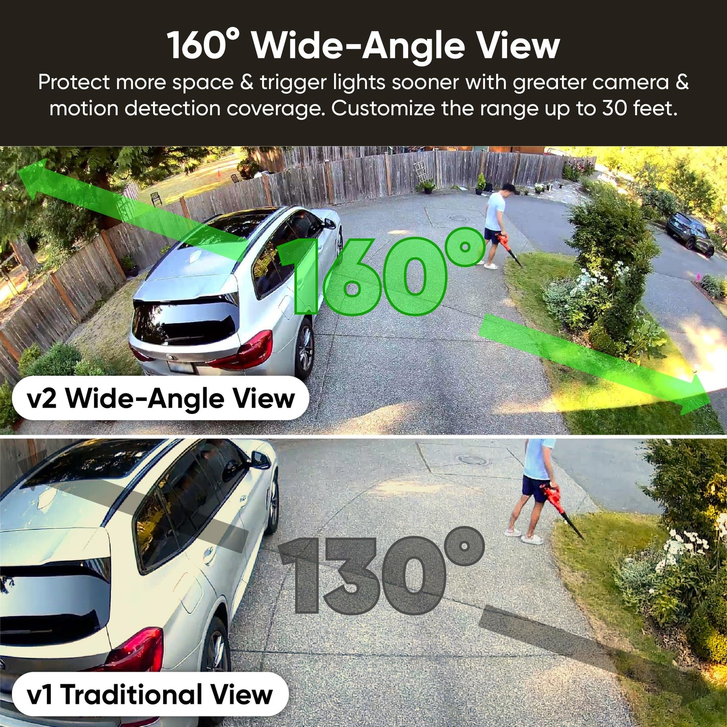 WYZE Floodlight Camera v2, Security Camera Outdoor, 2K HD with Color Night Vision, 2800-Lumen LEDs, 160° Wide View, 105dB Siren, Works with Alexa