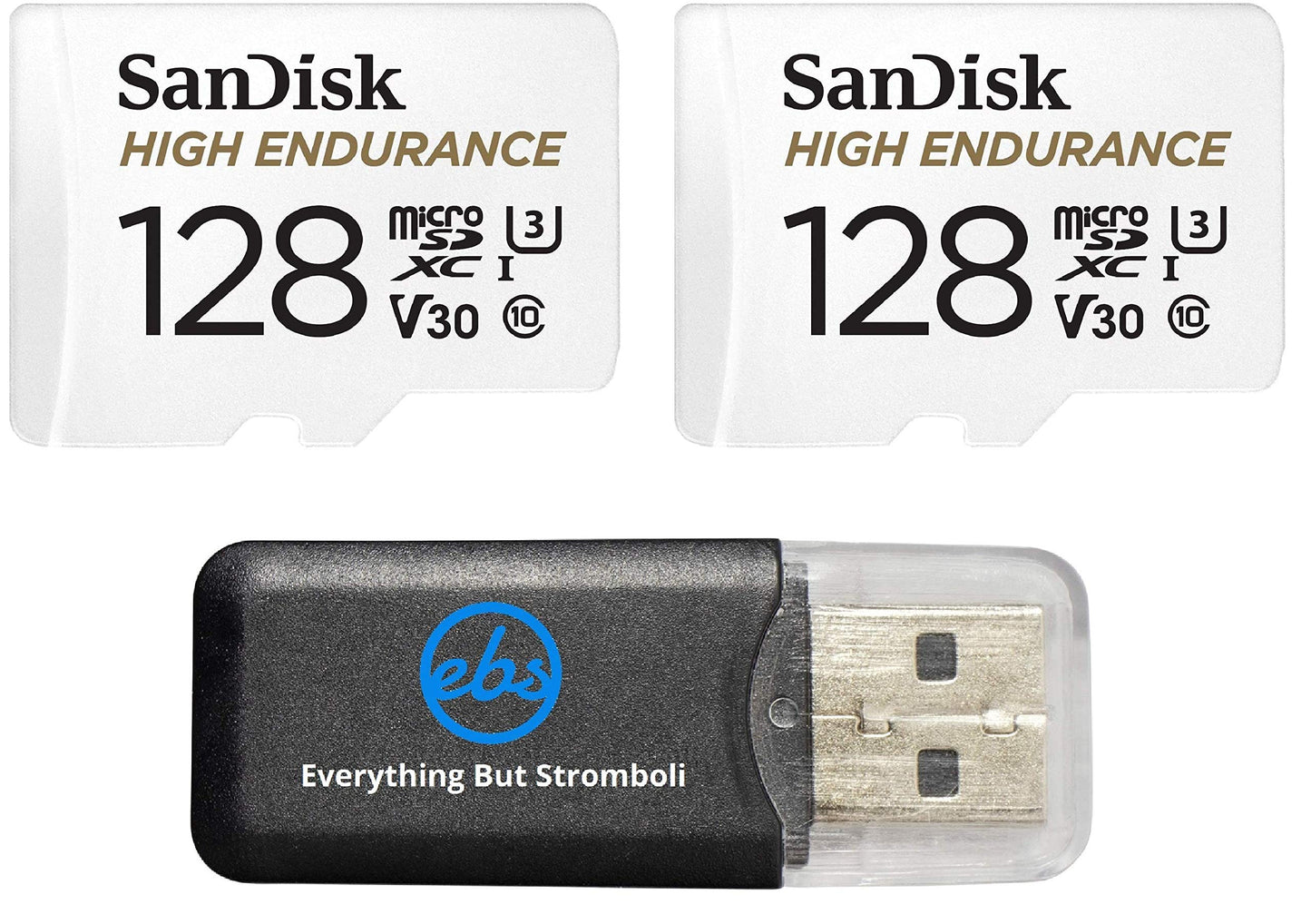 SanDisk 128GB High Endurance MicroSDXC Memory Card (2 Pack) for Garmin Dash Cam 57, 67W, Mini 2, 47 Series (SDSQQNR-128G-GN6IA) Class 10 Bundle